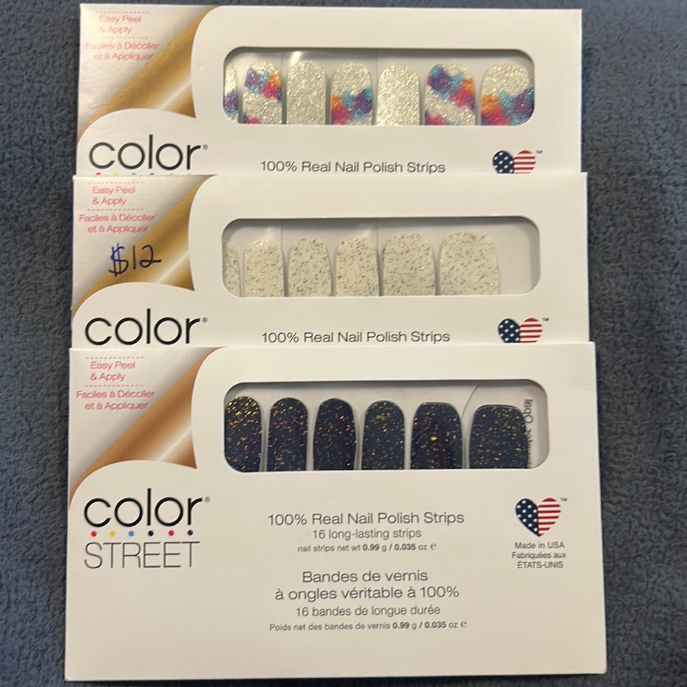 From top to bottom: Paint the Town, Glittersweet, Deepwater Opal